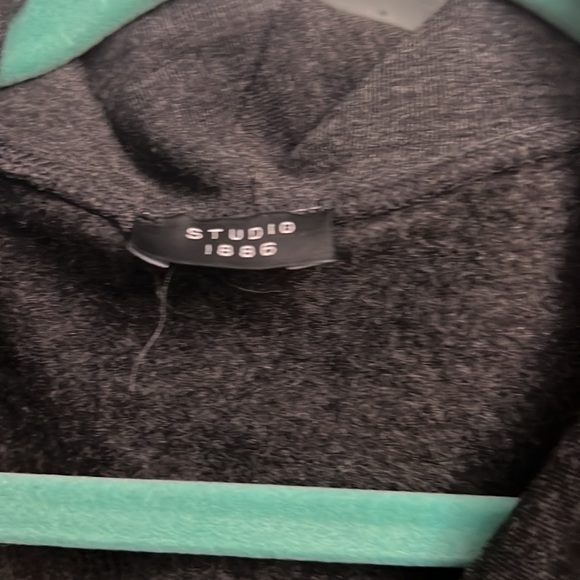 NWOT 3X Studio 1886 Grey Cowel Neck Sweater Dress with pockets - Picture 6 of 13